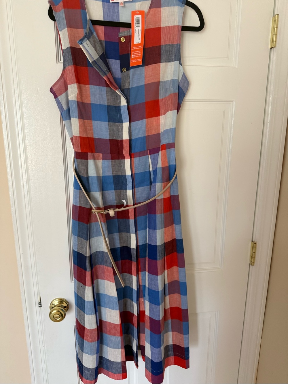 Jude Connally Multi-Color Plaid Sleeveless Dress - Picture 4 of 5